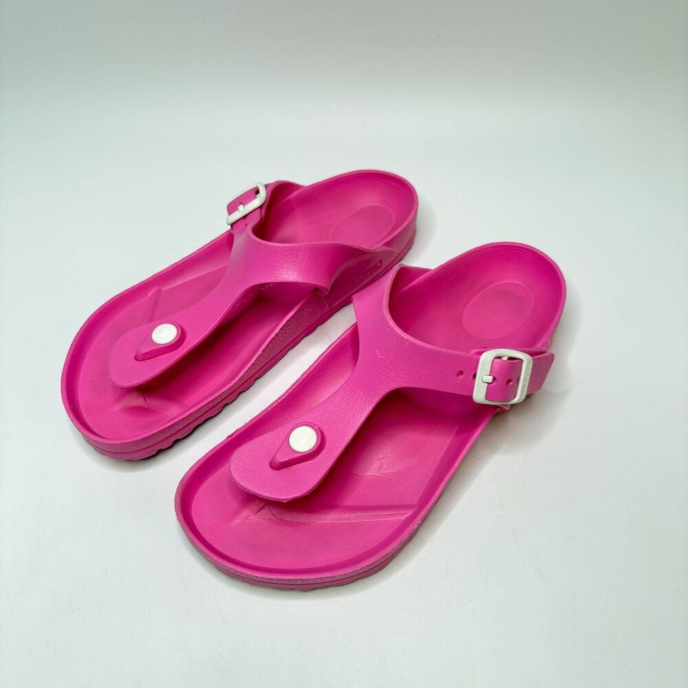 BIRKENSTOCK Gizeh Pink White Eva Sandals Summer Beach Womens Sz Eu 38/US 7-7.5 - Picture 2 of 8